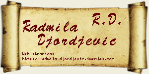 Radmila Đorđević vizit kartica